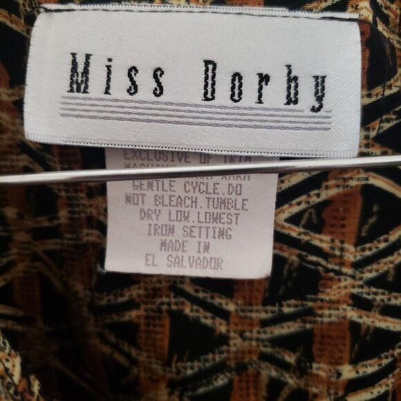 Miss Dorby 2 Piece Set Patterned Sleeveless Dress & Matching Shirt/Jacket - Picture 8 of 8